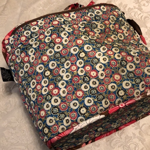 SIERRA PACIFIC CRAFTS QUILTED PURSE VIBRANT FLOWERS LINED ZIPPER CLOSING #166 - Picture 13 of 13